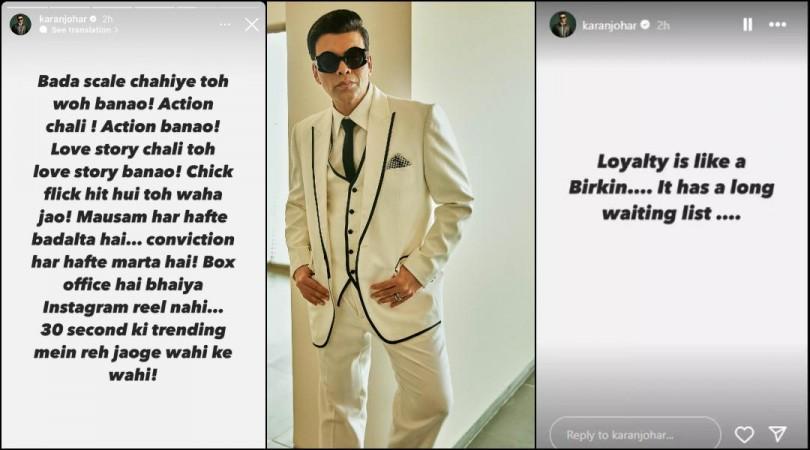 'It's box office, not 30-second Instagram reel': Karan Johar takes a dig at Bollywood films for following 'Trends' blindly 'It's box office, not 30-second Instagram reel': Karan Johar takes a dig at Bollywood films for following 'Trends' blindly