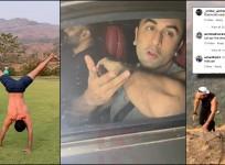 Ranbir Kapoor was seen gesturing in frustration as the photographers swarmed around his new Bentley Continental GT V8 worth Rs 8 crore.