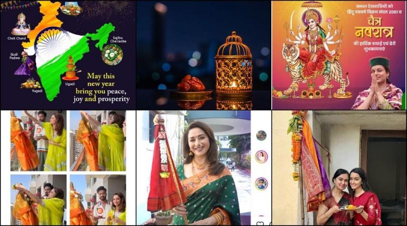 B-town celebs extend wishes on Gudi Padwa, Navratri, and Ugadi.