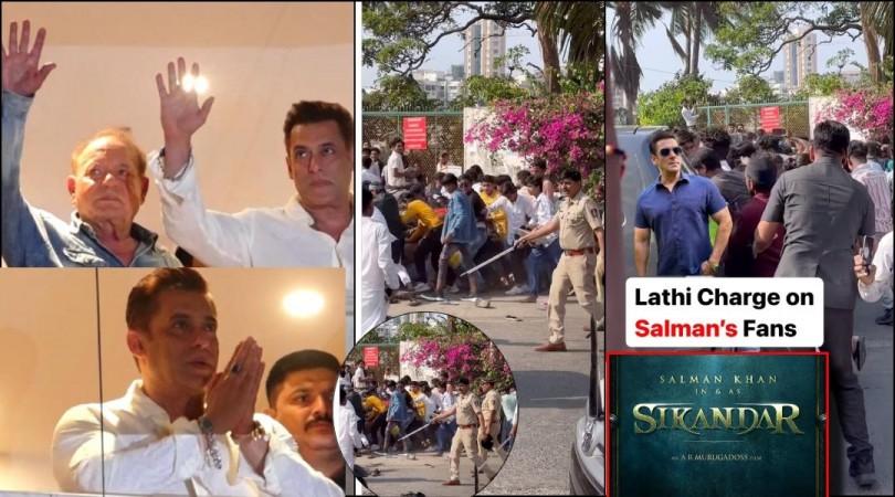 Salman Khan's fans lathi-charged, stampede like situation outside his Bandra residence on Eid Salman Khan's fans lathi-charged, stampede like situation outside his Bandra residence on Eid