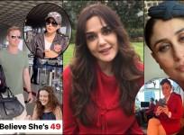 Preity Zinta spotted at the airport with her husband in no make-up look