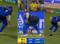 MI V CSK 2024: Oops! Rohit Sharma's trousers slip during fielding; netizens react
