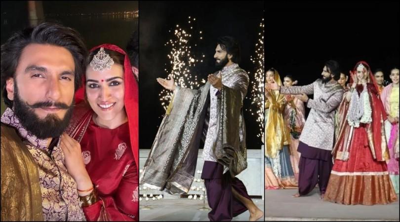 Ranveer Singh, Kriti Sanon walk the ramp for Manish Malhotra in Kashi Ranveer Singh, Kriti Sanon walk the ramp for Manish Malhotra in Kashi