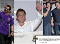 Shah Rukh Khan didn't meet Salman Khan was watching KKR match in Kolkata