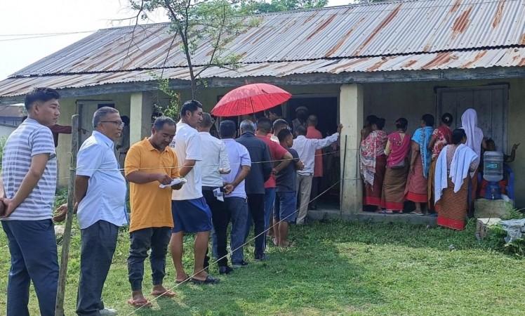 Manipur's two LS seats record 13.22 pc voting in first two hours in first phase Manipur's two LS seats record 13.22 pc voting in first two hours