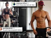 Saba Azad, known for her role in the series 'Who's Your Gynac, ' shared an Instagram gym selfie flaunting her abs.