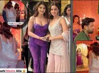 Alia Bhatt, Neetu Kapoor ignore Urvashi Rautela; the latter goes and hugs Alia Bhatt and poses with her
