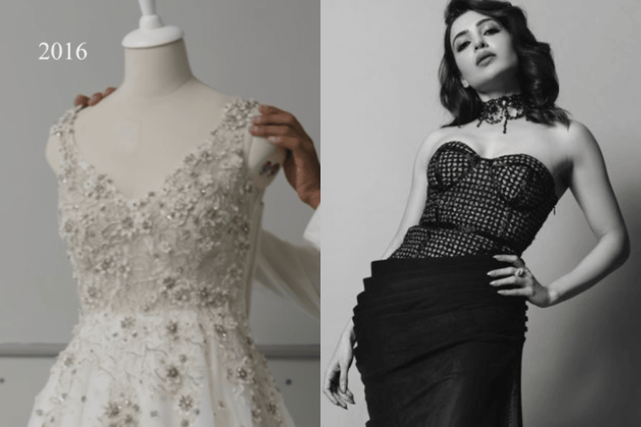 Samantha Ruth Prabhu repurposes her white wedding gown into a black ...