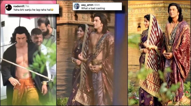 Ranbir Kapoor as Lord Ram, Sai Pallavi as Mata Sita from the sets of Ramayana Ranbir Kapoor as Lord Ram, Sai Pallavi as Mata Sita from the sets of Ramayana