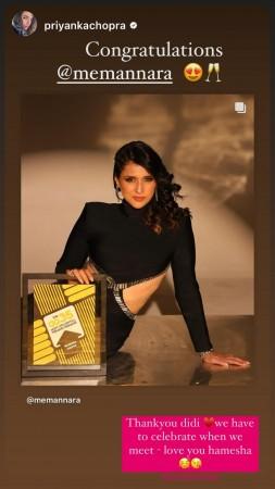 Priyanka Chopra congratulates cousin Mannara Chopra as she gets GQ's Most Influential Young Indians honour Priyanka Chopra congratulates cousin Mannara Chopra as she gets GQ's Most Influential Young Indians honour