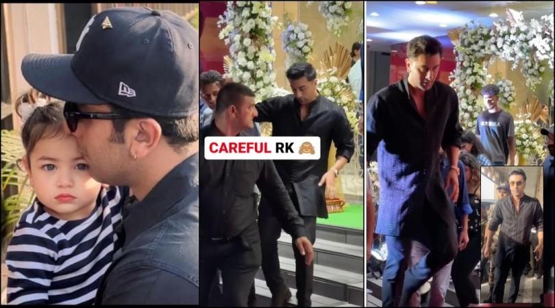 Ranbir Kapoor trips, almost falls down on stairs; averts mishap at Surat event Ranbir Kapoor trips, almost falls down on stairs; averts mishap at Surat event