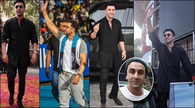 Ranbir Kapoor opts for Black 'Kurta', fans say he is ageing backwards