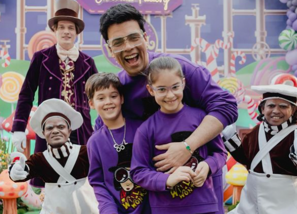 Karan Johar with Yash and Roohi Karan Johar with Yash and Roohi