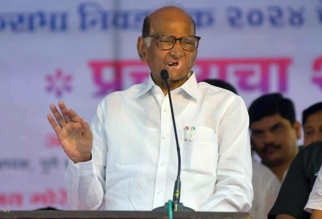 Pune: NCP Chief Sharad Pawar addresses an election rally after the party's candidate from the Baramati parliamentary constituency, Supriya Sule, files her nomination for the Lok Sabha election, in Pune on Thursday, April 18, 2024. (Photo: IANS/Nitin Lawate) Sharad Pawar