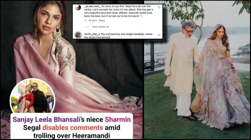 'Expressionless acting': SLB's niece Sharmin Segal disables IG Comments section after facing backlash for Heermandi 'Expressionless acting': SLB's niece Sharmin Segal disables IG Comments section after facing backlash for Heermandi