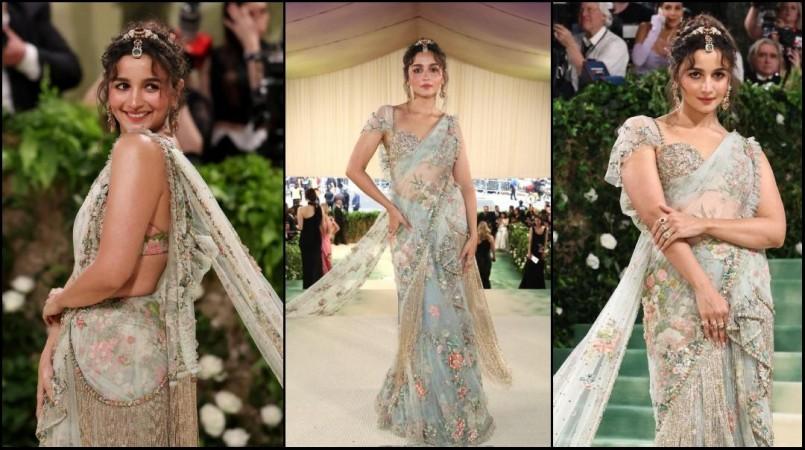 'There's nothing timeless than Sari..':Alia Bhatt is a sight to behold in custom Sabyasachi saree 23-foot-long train at Met Gala 2024 'There's nothing timeless than Sari..':Alia Bhatt is a sight to behold in custom Sabyasachi saree 23-foot-long train at Met Gala 2024