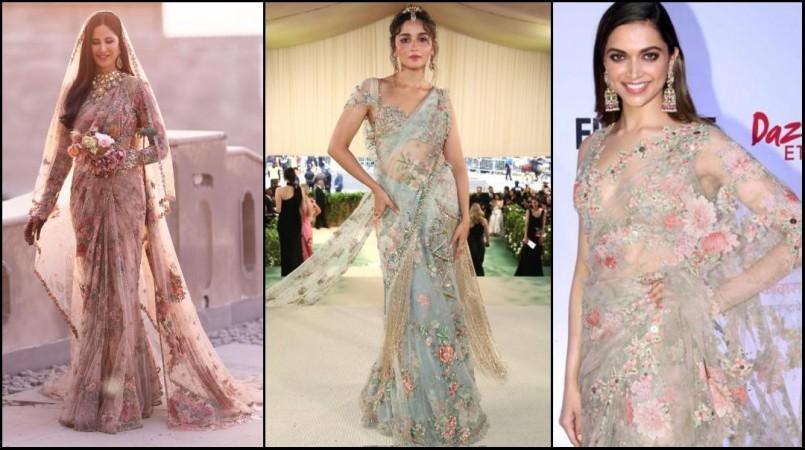 'Same same but different': Did Alia Bhatt's COPY Deepika Padukone's Sabyasachi saree? Netizens think so [ Pics]