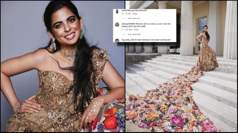 'Dull make-up and hair?': Internet disappointed with Isha Ambani's hand-embroidered Met Gala 2024 sari gown that took 10,000 hours to complete [reactions]