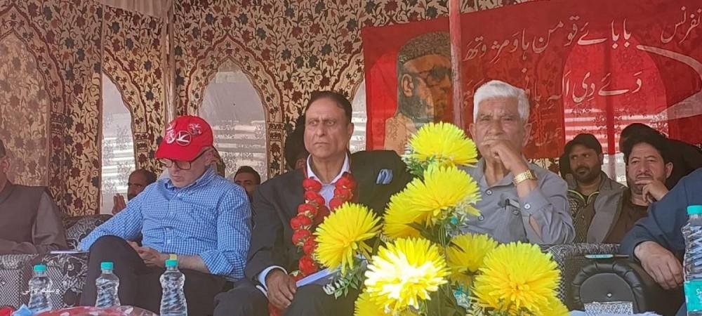 Ex-Chief Minister Omar Abdullah during an election rally at Handwara in north Kashmir Omar Abdullah
