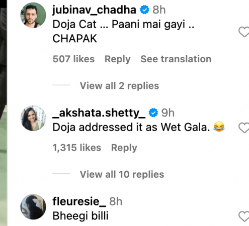 'Ek Machli Pani pe gaye ..': Internet reacts as Doja Cat goes wet and wild drenched in oversized white shirt dipped in water at Met Gala [PICS]