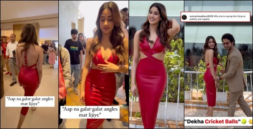 'Galat-galat angle mat…': Janhvi Kapoor flaunts her cricket ball styled outfit; smilingly tells paps to not take video from inappropriate angles [Watch ]