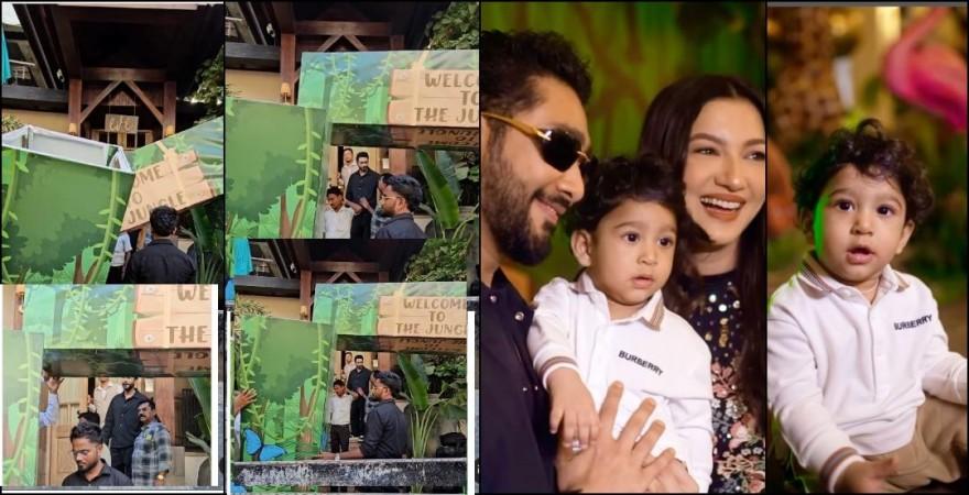 BMC dismantles jungle theme decor at Gauahar Khan's son Zehaan's birthday party ; Zaid abides by Mumbai civic body rules BMC dismantles jungle theme decor at Gauahar Khan's son Zehaan's birthday party ; Zaid abides by Mumbai civic body rules