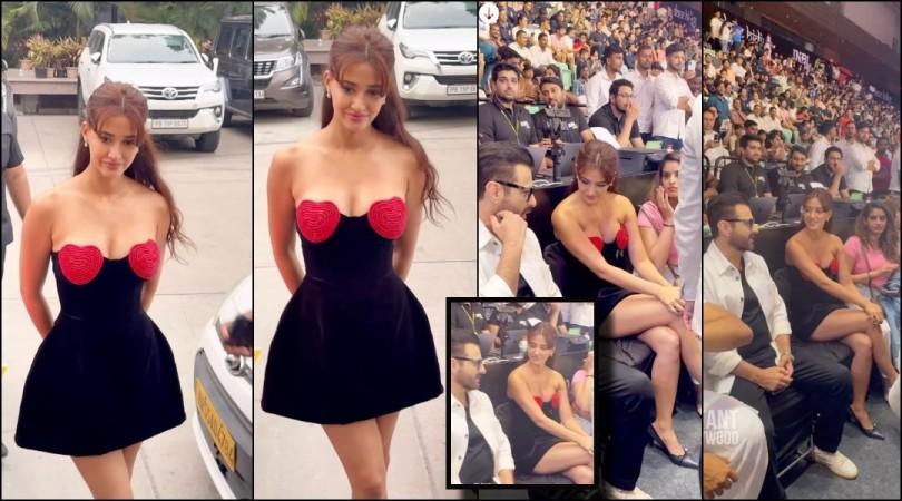 'Same style always': Disha Patani fails to ooze charm as she attends an event in black risqué outfit with Sanjay Kapoor [Reactions]