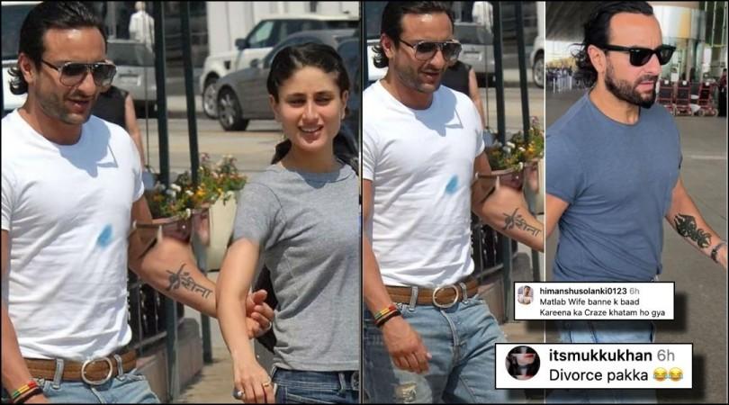 Is all well?': Saif Ali Khan removes Kareena's named tattoo from his forearm;  leaves netizens worried - IBTimes India