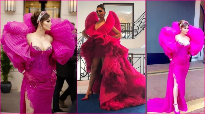 Did Urvashi Rautela COPY ruffled pink thigh high slit outfit at Cannes 2024 from Deepika Padukone's Cannes 2018 look? Did Urvashi Rautela COPY ruffled pink thigh high slit outfit at Cannes 2024 from Deepika Padukone's Cannes 2018 look?