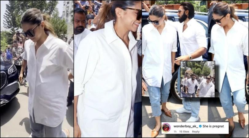 Pregnant Deepika Padukone caresses her baby bump; holds Ranveer Singh's hand as they cast vote in Mumbai Lok Sabha polls Pregnant Deepika Padukone caresses her baby bump; holds Ranveer Singh's hand as they cast vote in Mumbai Lok Sabha polls