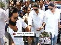 Pregnant Deepika Padukone caresses her baby bump; holds Ranveer Singh's hand as they cast vote in Mumbai Lok Sabha polls