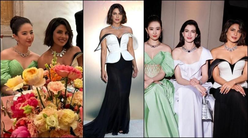 Priyanka Chopra is a sight to behold in short hair-do; poses with Anne Hathaway at Bulgari even Priyanka Chopra is a sight to behold in short hair-do; poses with Anne Hathaway at Bulgari even