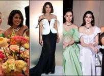Priyanka Chopra is a sight to behold in short hair-do; poses with Anne Hathaway at Bulgari even