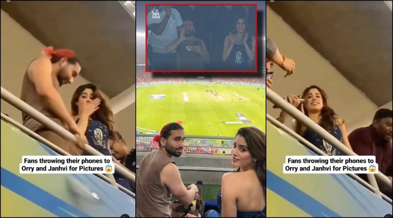 'What is this craze?': Fans throw phones at Orry, Janhvi Kapoor click their photos during RCB vs RR clash; leaves internet furious 'What is this craze?': Fans throw phones at Orry, Janhvi Kapoor click their photos during RCB vs RR clash; leaves internet furious
