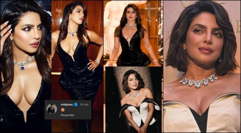 Priyanka Chopra stuns in shimmery black body-hugging gown with a risqué neckline Priyanka Chopra stuns in shimmery black body-hugging gown with a risqué neckline