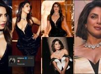 Priyanka Chopra stuns in shimmery black body-hugging gown with a risqué neckline