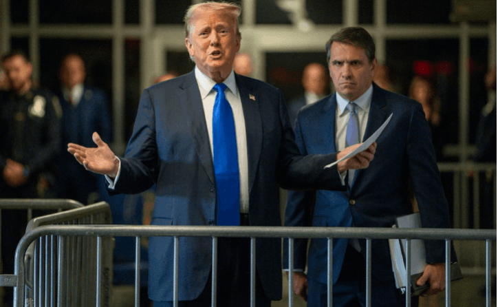 Trump and Vance visited the site after the Democrats had left Trump
