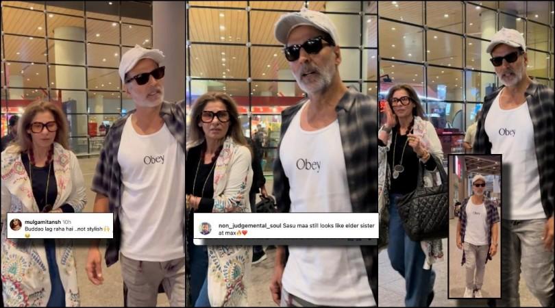 'He looks so old..':Fans worried seeing Akshay Kumar sporting white beard as he returns from London with mother-in-law Dimple Kapadia 'He looks so old..':Fans worried seeing Akshay Kumar sporting white beard as he returns from London with mother-in-law Dimple Kapadia