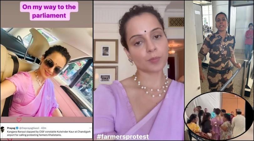 Kangana Ranaut shares CISF personnel supports famers protest ; BJP MP calls out 'rising terroism in Punjab' Kangana Ranaut shares CISF personnel supports famers protest ; BJP MP calls out 'rising terroism in Punjab'