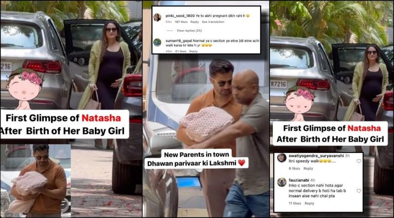 Varun took his baby and wife Natasha Dalal home on Friday afternoon from the Hinduja hospital in Mumbai Varun took his baby and wife Natasha Dalal home on Friday afternoon from the Hinduja hospital in Mumbai