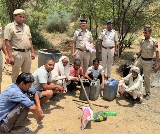 Gurugram police busted an illicit liquor-manufacturing unit with the help of drone