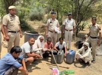 Gurugram police busted an illicit liquor-manufacturing unit with the help of drone