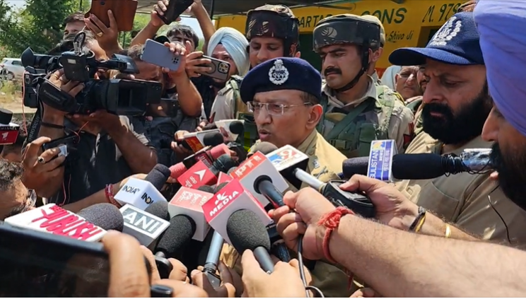 ADGP Jammu zone Anand Jain briefing media persons after security forces eliminated second terrorist in Hiranagar encounter ADGP Anand Jain