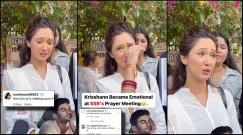 'Fake drama': Fans slam TV actor Krissann Barretto as she cries Inconsolably remembering Sushant Singh Rajput at his prayer meet