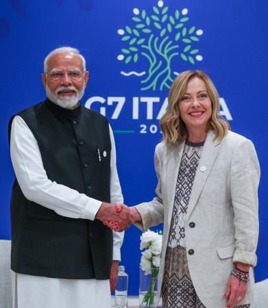 PM Modi holds bilateral talks with PMs of Italy, Japan on sidelines of G7 Summit PM Modi holds bilateral talks with PMs of Italy, Japan on sidelines of G7 Summit