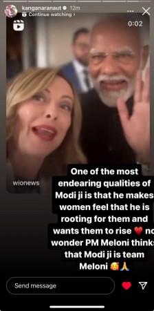 PM Modi meets Giorgia Meloni: Meloni moment takes over the internet; Kangana Ranaut reacts PM Modi meets Giorgia Meloni: Meloni moment takes over the internet; Kangana Ranaut reacts