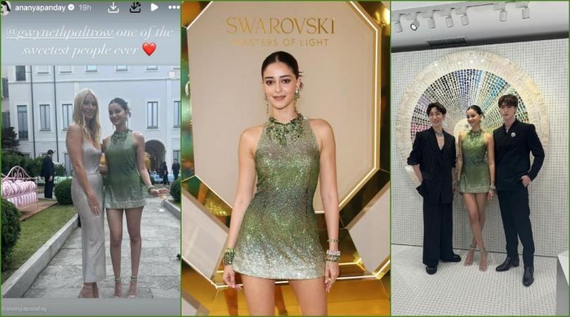 Ananya Panday shines in a green glittery body-con outfit at the Swarovski exhibition in Milan; Gwyneth Paltrow attends Ananya Panday shines in a green glittery body-con outfit at the Swarovski exhibition in Milan; Gwyneth Paltrow attends
