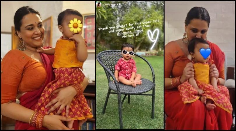 Swara Bhasker finally reveals baby girl Raabiya's face Swara Bhasker finally reveals baby girl Raabiya's face