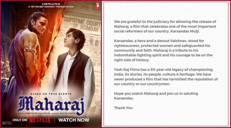 YRF releases statement after the stay order on Junaid Khan's debut film gets lifted by high court YRF releases statement after the stay order on Junaid Khan's debut film gets lifted by high court