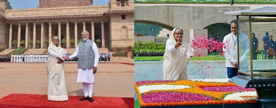 Sheikh Hasina receives ceremonial welcome at Rashtrapati Bhawan Sheikh Hasina
